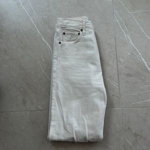 Agolde White Pinch Waist 90s Jeans